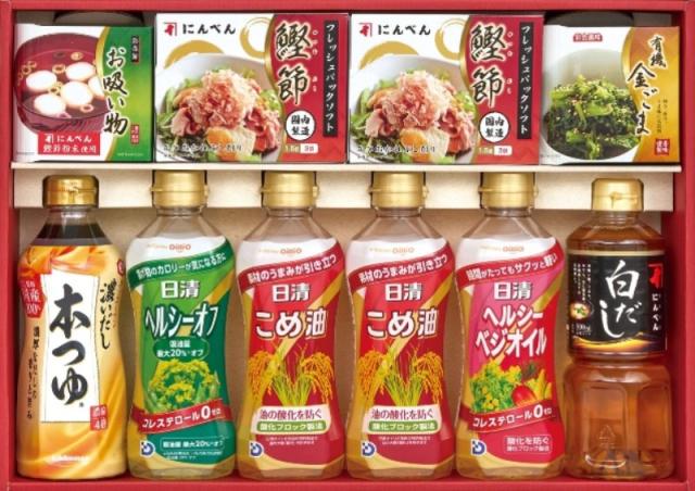 お中元期間限定販売 にんべん＆日清オイルバラエティギフト MAI-50×5 【送料無料】(沖縄・離島は別途)