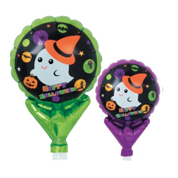 ハロウィン手持ちバルーン１本（キュートゴースト） ×40 まとめ買い 販促 イベント 催事 来場記念 来店記念 粗品好適品