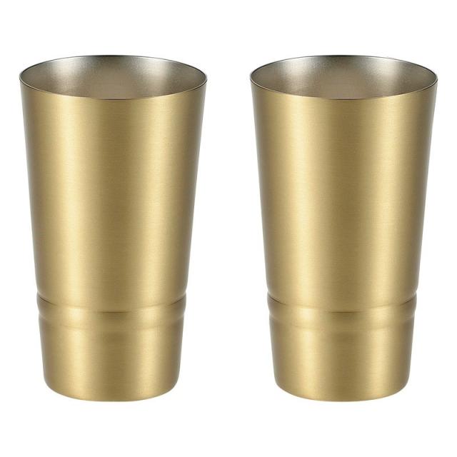 食楽工房 シンプルライン 真鍮製ビアカップ 2P ×1 【全国送料込】(沖縄・離島は別途)