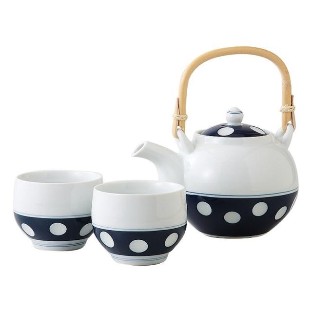 有田焼 水玉 茶の間 ×1 【全国送料込】(沖縄・離島は別途)
