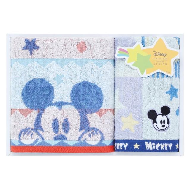ディズニー ハピネスフレーク フェイス1P･ゲストタオル1P ブルー ×2 【全国送料込】(沖縄・離島は別途)