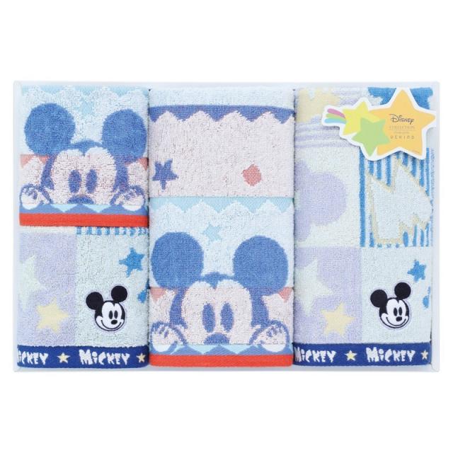 ディズニー ハピネスフレーク フェイス2P･ゲストタオル2P ブルー ×1 【全国送料込】(沖縄・離島は別途)