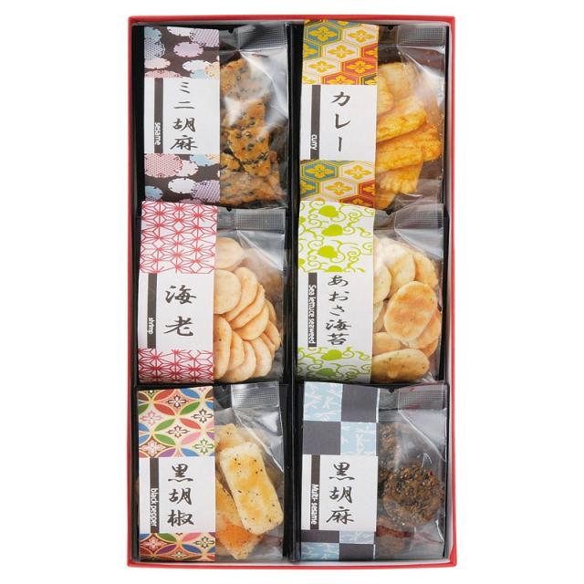 お煎餅6種詰合せ あられ煎 AS-01 ×4 【全国送料込】(沖縄・離島は別途)