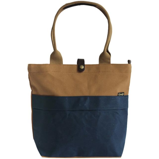 そだてる帆布Grough トートバッグ ネイビー×ブラウン パラフィン加工帆布×レザー GRH50100-NV 御祝.お返し,引出物,記念品などのご用途にも好適