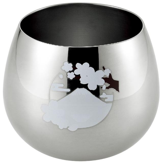 燕熟の技 感温スイングタンブラー 390ml 桜に富士 EJKS-600 御祝.お返し,引出物,記念品などのご用途にも好適