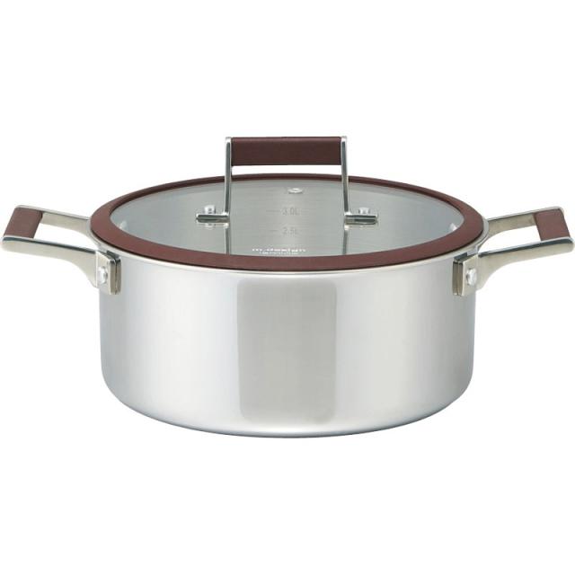 エムデザイン 両手鍋22cm ラミーナ MLA-22W 御祝.お返し,引出物,記念品などのご用途にも好適の通販は 6,397円