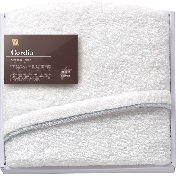 オーガニックジャパン　コーディア　ハーフバスタオル ホワイト SZH-1020 WH ×2 【全国送料込】(沖縄・離島は別途) 4,733円