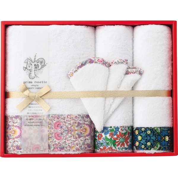 プリマロゼッタ　バス・フェイスタオル・ミニハンカチセット PR-2460 ×1 【全国送料込】(沖縄・離島は別途)