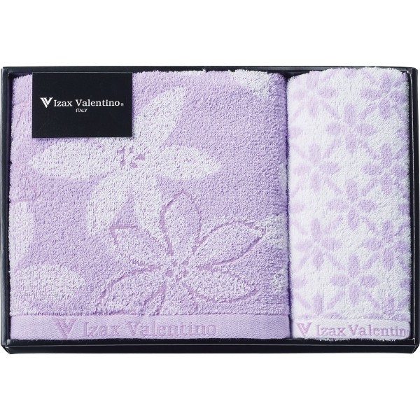 アイザック・バレンチノ　バス・フェイスタオルセット IVJ-21275 ×2 【全国送料込】(沖縄・離島は別途)