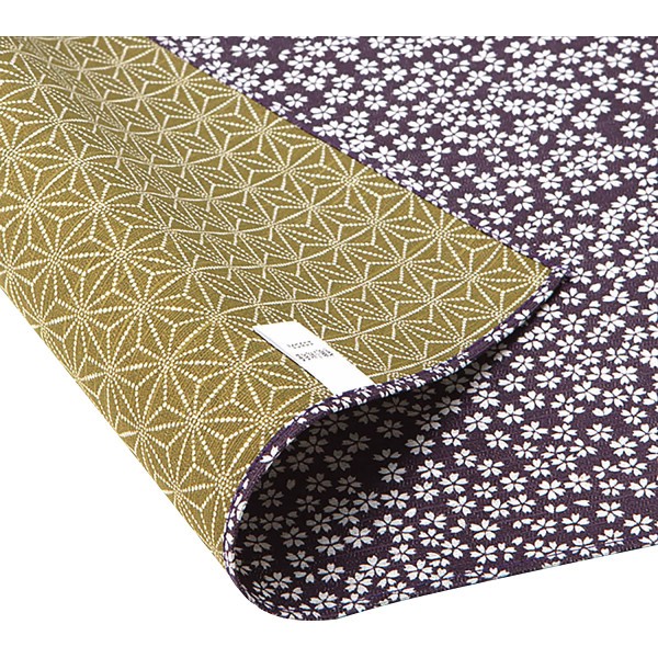 綿両面小紋ふろしき　大判 紫／利休 052081 ×2 【全国送料込】(沖縄・離島は別途)