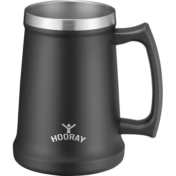 フーレイ　ジョッキタンブラー ブラック ME-7503 ×2 【全国送料込】(沖縄・離島は別途)