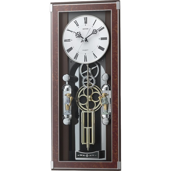 リズム　メロディ電波からくり掛時計（３０曲入） 4MN535SR23 ×1 【全国送料込】(沖縄・離島は別途)