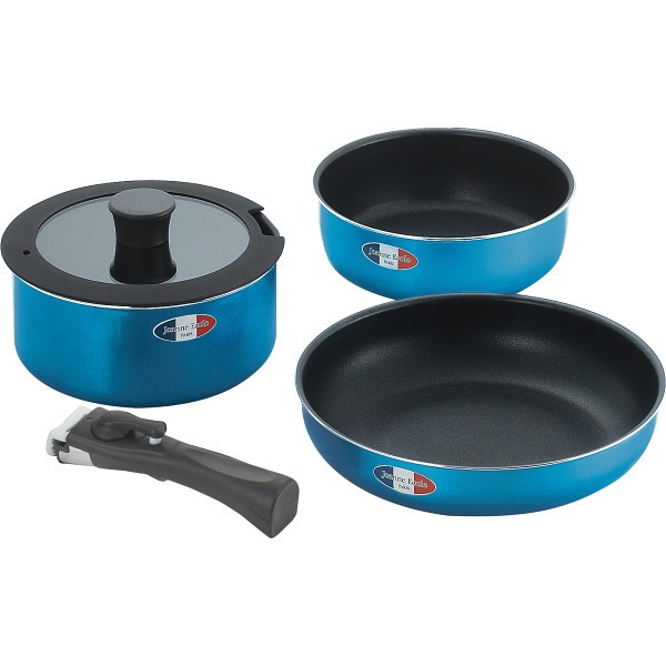 ジャンヌ・エコール　着脱ハンドル鍋３点セット JE-122R ×1 【全国送料込】(沖縄・離島は別途)