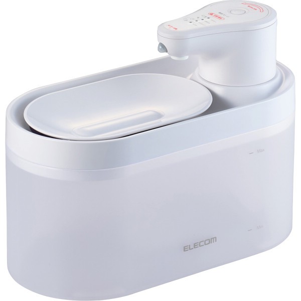 エレコム　ペット用バッテリー内蔵コードレス自動給水器　サイレントアクア PET-WD03WH ×1 【全国送料込】(沖縄・離島は別途)