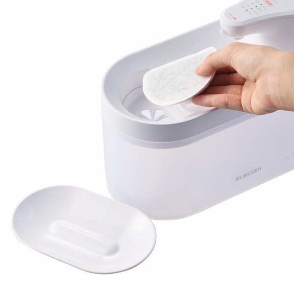 エレコム　ペット用バッテリー内蔵コードレス自動給水器　サイレントアクア PET-WD03WH ×1 【全国送料込】(沖縄・離島は別途)_1