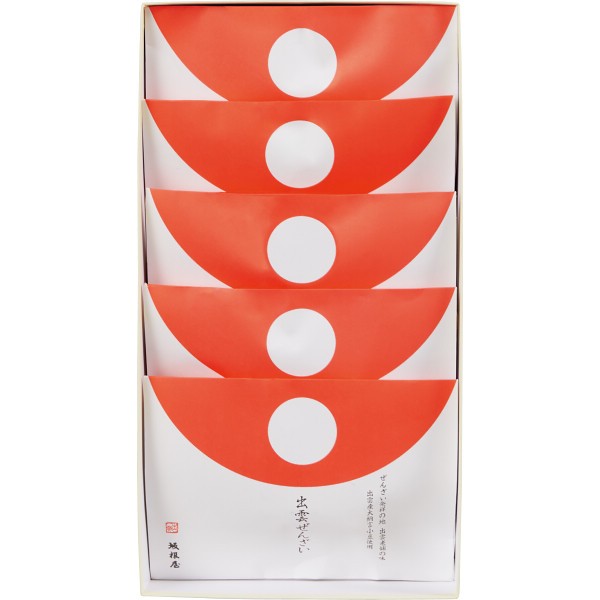 坂根屋　紅白餅入り出雲ぜんざい（５個） ×1 【全国送料込】(沖縄・離島は別途)
