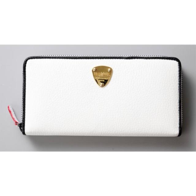 ゴールドファイル LINES ラウンドファスナー長財布f A/ﾎﾜｲﾄ×ﾌﾞﾗｯｸ GP57113