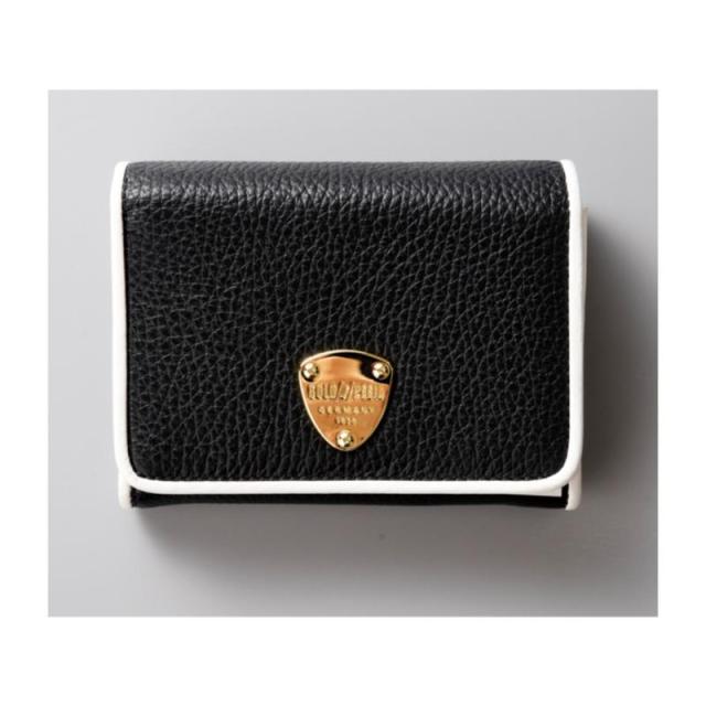 ゴールドファイル LINES 二つ折財布（小銭入有）f B/ﾌﾞﾗｯｸ×ﾎﾜｲﾄ GP57213