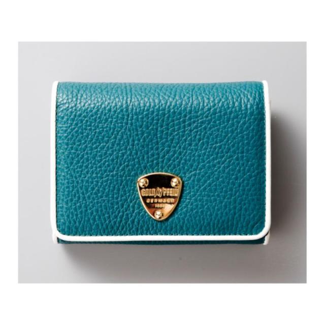 ゴールドファイル LINES 二つ折財布（小銭入有）f D/ｸﾞﾘｰﾝ×ﾎﾜｲﾄ GP57213