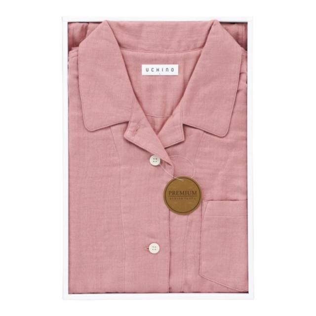 〈UCHINO〉マシュマロガーゼ レディースパジャマ A/ﾋﾟﾝｸLｻｲｽﾞ RC20822P-L