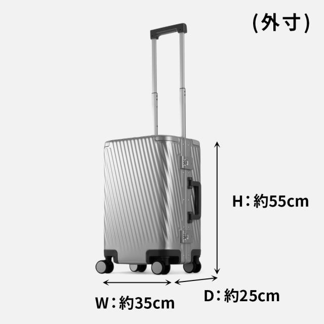 エーストーキョー アルゴナム3-F スーツケース メンズ レディース 05501 ace.TOKYO Algonam3-F アルミニウムシェル 4輪 TSロック 33L 2~3泊 Sサイズ 旅行 出張 機内持ち込み トラベル 正規品_8