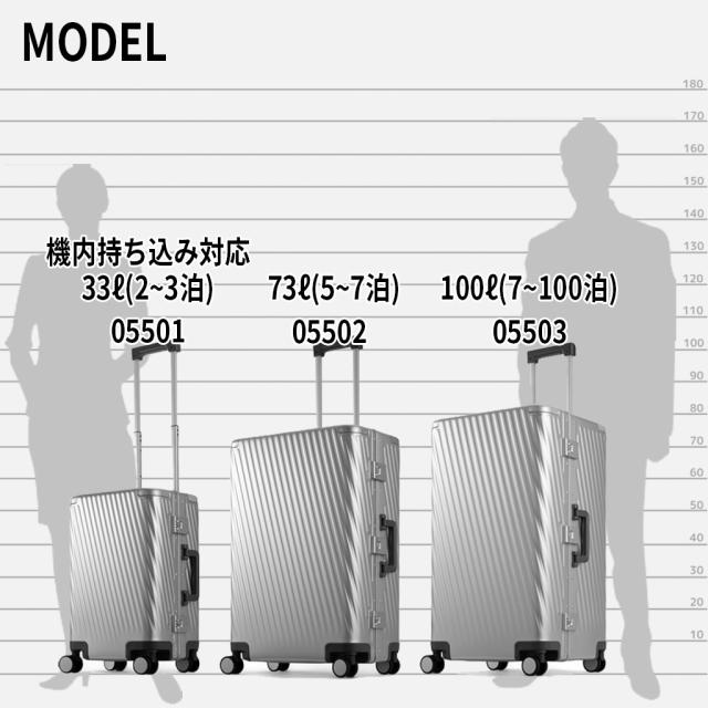 エーストーキョー アルゴナム3-F スーツケース メンズ レディース 05503 ace.TOKYO Algonam3-F アルミニウムシェル フレームタイプ 4輪 TSロック 100L 7〜10泊 XLサイズ 旅行 出張 トラベル 正規品_10