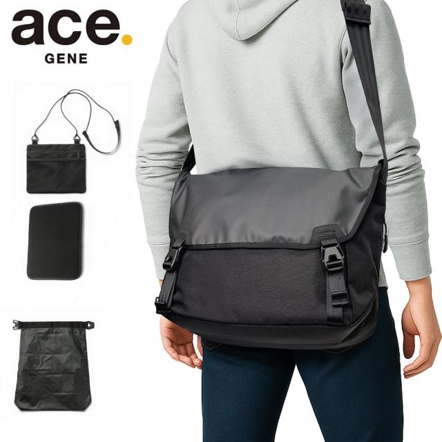 エース エブスタ メッセンジャーバッグ ショルダーバッグ メンズ ace. EVUSTA A4 14インチPC収納 15L 20081 サコッシュ付 クッションマット付 正規品