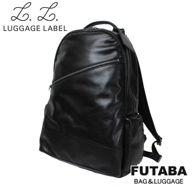 ラゲッジレーベル エレメント デイパック 021-01258 10 ブラック LUGGAGE LABEL 吉田カバン リュックサック 撥水加工 ELEMENT レザー 日本製 B4サイズ ラウンド ブランド