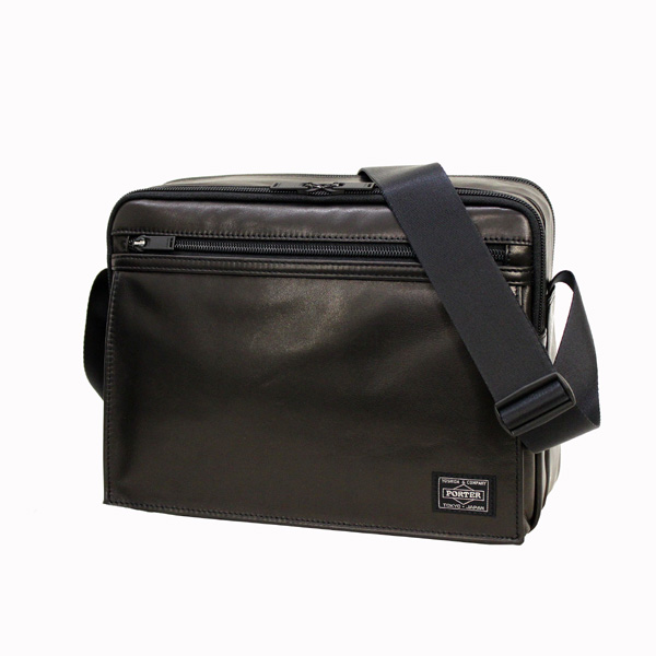 ポーター アメイズ ショルダーバッグ(L) 022-03790 10 ブラック PORTER 吉田カバン ショルダーバッグ AMAZE レザー ギフト プレゼント 日本製 B5サイズ 斜めがけ