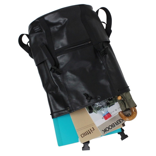 ポーター アルーフ リュックサック 023-03760 10 ブラック PORTER 吉田カバン リュックサック バックパック ALOOF レザー 日本製 A4サイズ 21L_6