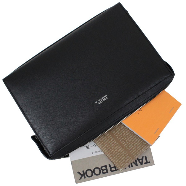 ポーター フラックス ポーチ 197-01508 10 ブラック PORTER 吉田カバン セカンドバッグ クラッチバッグ FLUX レザー ギフト プレゼント 日本製 フォーマル ブランド 型押し