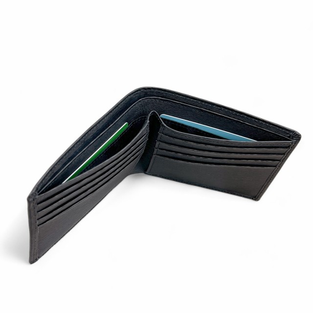 安心のショップロッソPORTER　ポーター　二つ折り財布　カレント　レザー　シンプル　ブラック