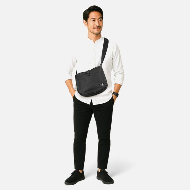 ポーター シスコ ショルダーバッグ 120-03306 10 ブラック PORTER 吉田カバン ショルダーバッグ CISCO レザー 日本製 A5サイズ 横型 斜めがけ