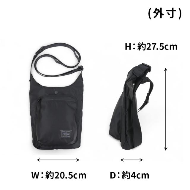 ポーター コンパート ショルダーバッグ 538-16165 10 ブラック PORTER 