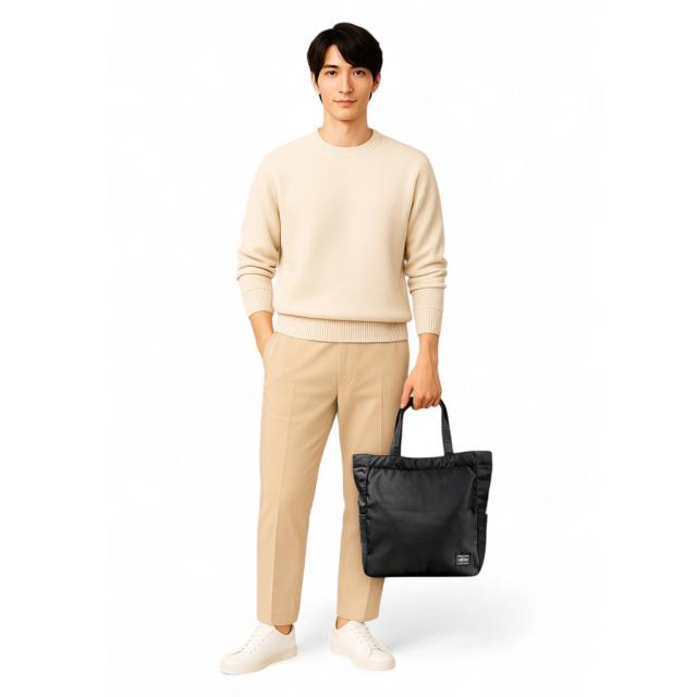 ポーター クリーム トートバッグ 549-06548 10 ブラック PORTER 吉田カバン CREAM ナイロン 日本製 B5サイズ カジュアル ブランド シンプル_8