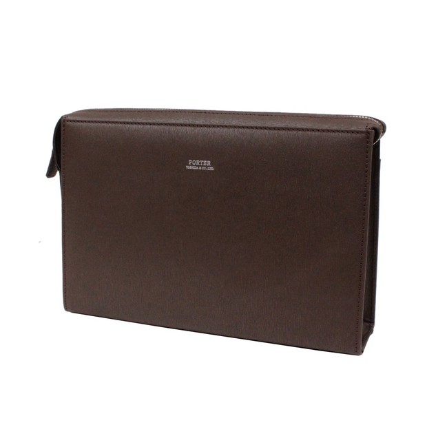 ポーター フラックス ポーチ 197-01508 10 ブラック PORTER 吉田カバン セカンドバッグ クラッチバッグ FLUX レザー ギフト プレゼント 日本製 フォーマル ブランド 型押し