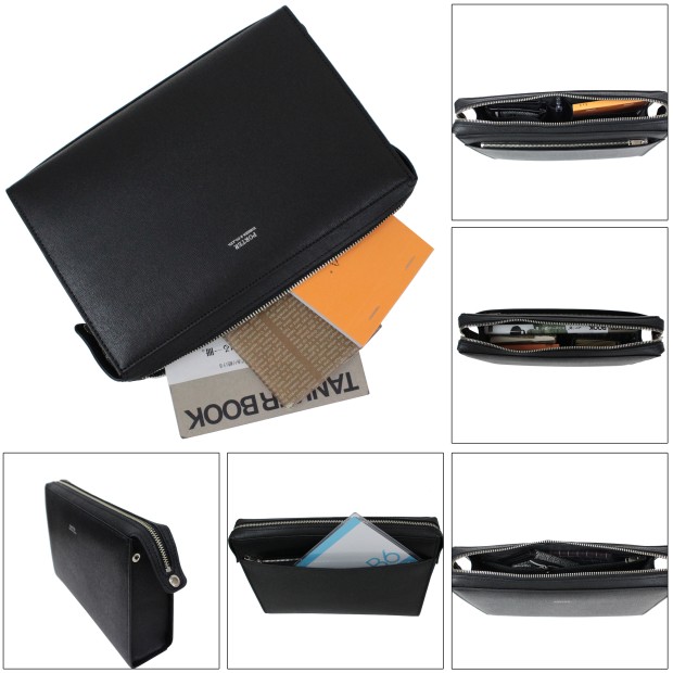 ポーター フラックス ポーチ 197-01508 10 ブラック PORTER 吉田カバン セカンドバッグ クラッチバッグ FLUX レザー ギフト プレゼント 日本製 フォーマル ブランド 型押し