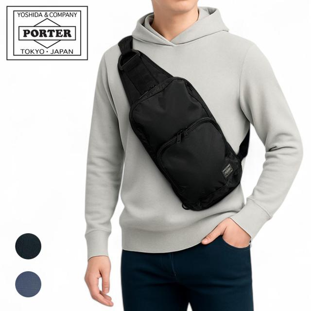 希少 極美品 ポーター フラッシュ スリング ショルダーバッグ 黒 ナイロン PORTER ポーター フラッシュ スリングショルダーバッグ | TOZAI