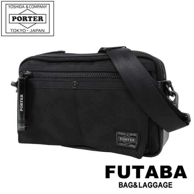 ポーター ヒート ショルダーバッグ 703-06975 ブラック 10 吉田カバン PORTER HEAT SHOULDER BAG 斜めがけ 小さめ メンズ レディース ビジネス カジュアル トラベル アウトドア ミリタリー 耐久 耐水 日本製
