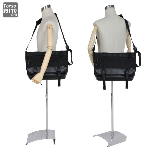ポーター ヒート メッセンジャーバッグ(L) 703-07967 ブラック 10 吉田カバン PORTER HEAT MESSENGER BAG(L) ショルダーバッグ 斜めがけ 大きめ メンズ レディース ビジネス カジュアル トラベル アウトドア ミリタリー 耐久 耐水 日本製_4