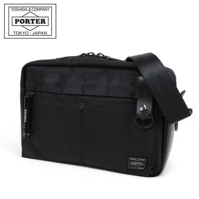 ポーター ヒート ショルダーバッグ 703-07970 ブラック 10 吉田カバン PORTER HEAT SHOULDER BAG ショルダーバッグ 斜めがけ メンズ レディース ビジネス カジュアル トラベル アウトドア ミリタリー 耐久 耐水 日本製