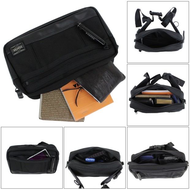 ポーター ヒート ウエストバッグ 703-07972 ブラック 10 吉田カバン PORTER HEAT WAIST BAG ショルダーバッグ 斜めがけ メンズ レディース ビジネス カジュアル トラベル アウトドア ミリタリー 耐久 耐水 日本製_3