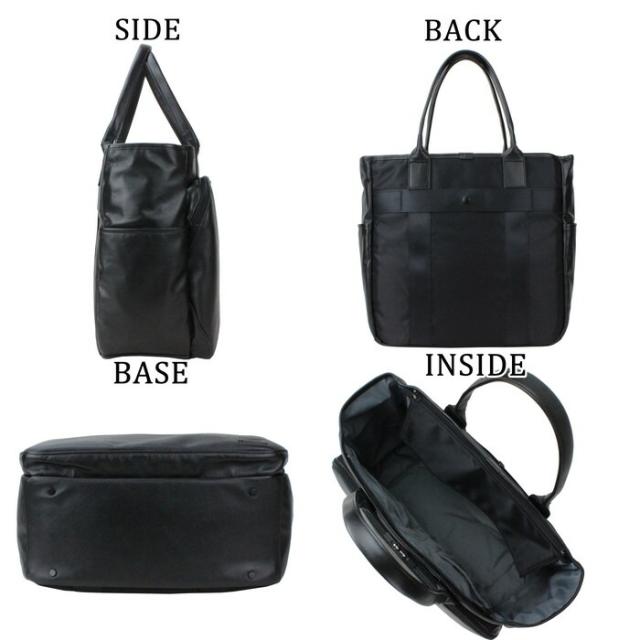 ポーター タイム ブラック トートバッグ 146-16104 10 ブラック PORTER 吉田カバン ビジネスバッグ TIME BLACK レザー 通勤 日本製 B4サイズ 縦型 大きめ ブランド_2