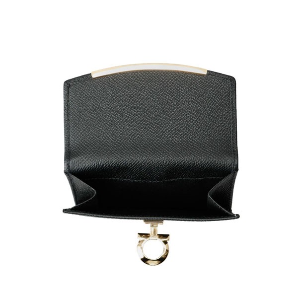 祝開店！大放出セール開催中 22C877 ferragamo フェラガモ 673998 BK Wホック 小物