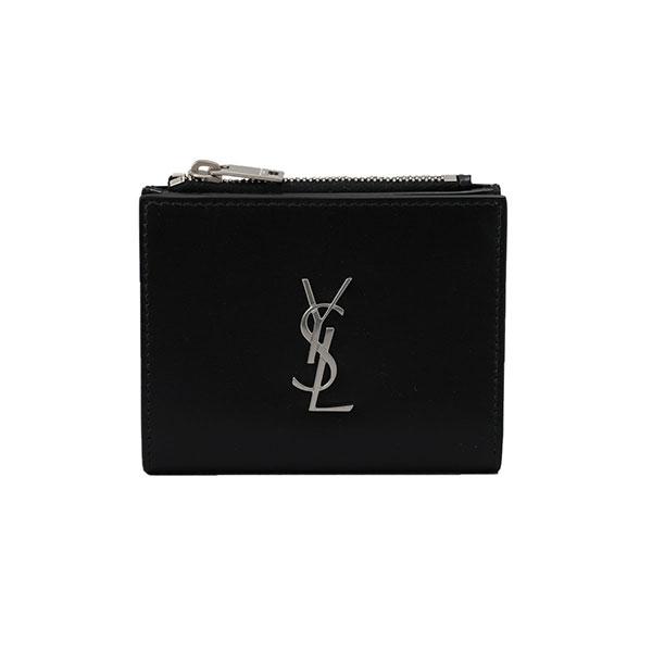 イヴ・サンローラン Yves_Saint_Laurent 575726 0SX0E 1000 二つ折り小銭付き財布 BKの通販は 51,090円