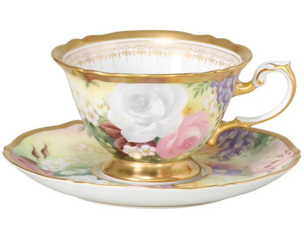 大倉陶園 【手描き】The Okura 花園 カップ＆ソーサーの通販は