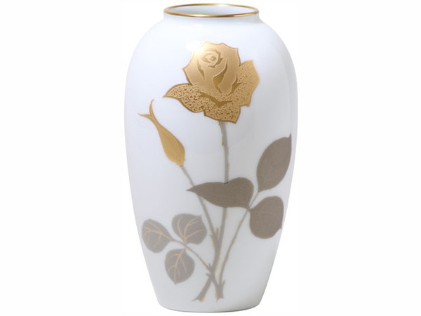 大倉陶園 金蝕バラ 15cm花器の通販は