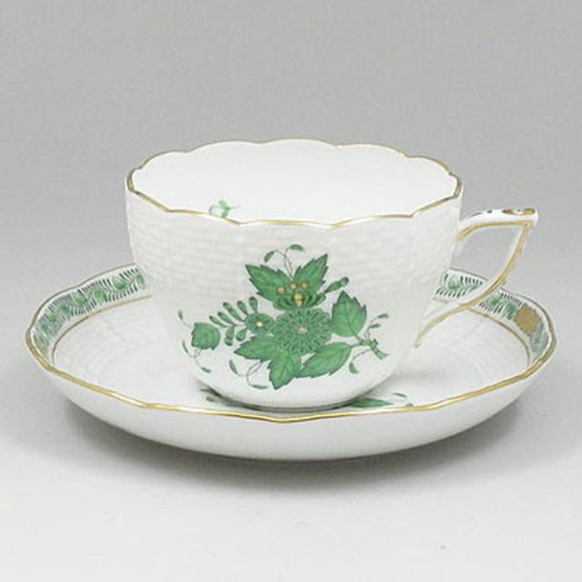 ヘレンド Herend アポニー グリーン 兼用 カップ＆ソーサー 730の通販は