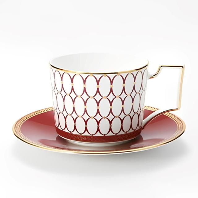 ウェッジウッド WEDGWOOD ルネッサンスゴールド レッド ティーカップ＆ソーサー【21％OFF SALE】の通販は 8,011円
