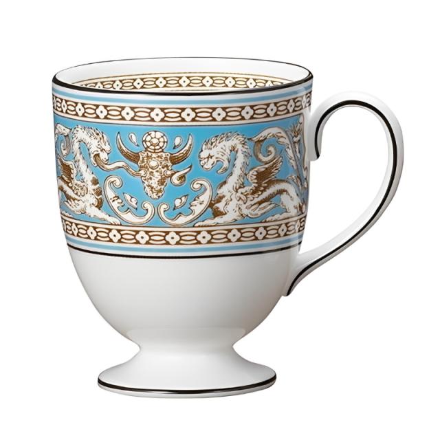 ウェッジウッド WEDGWOOD フロレンティーン ターコイズ フッティドマグ 